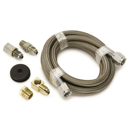 Autometer 3228 Line  Braided Stainless Steel  #4 Dia.  6Ft. Length  -4AN And 1/8  NPTF Fittings