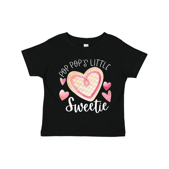 Inktastic Pop Pop's Little Sweetie with Pink Heart Cookie Boys or Girls Toddler T-Shirt