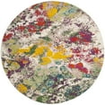 thumbnail image 2 of SAFAVIEH Watercolor Isabella Abstract Colorful Area Rug, Light Green/Rose, 6'7" Square, 2 of 5