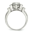 thumbnail image 2 of Sterling Silver Rhodium-plated CZ Tiered Pav� Ring QR6636, 2 of 5