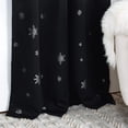 thumbnail image 5 of Aurora Home  Silver Foil Snowflake Thermal Insulated Blackout Curtains Black - 96"L, 5 of 5