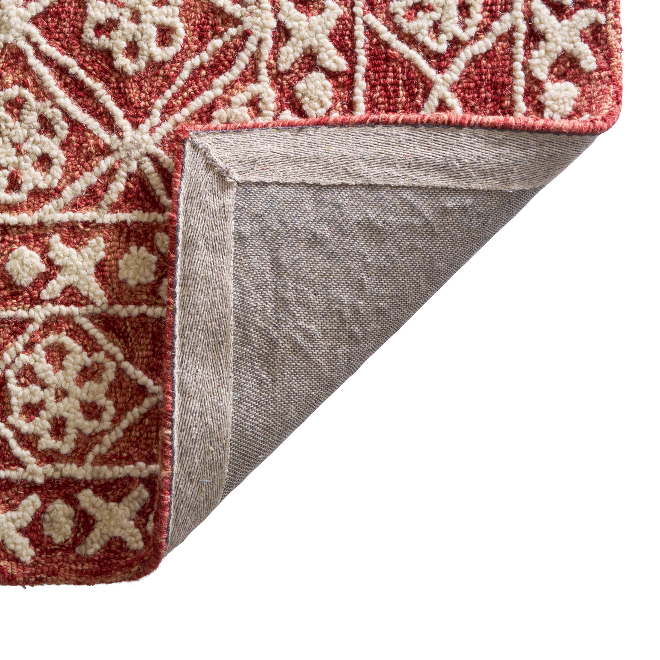 Better Homes & Gardens Rust/Beige Floral Trellis Indoor Area Rug, 5 ft x 7 ft