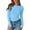 Light Blue, variant on FreshPretty Womens Long Sleeve Tops Fall Fashion Ribbed Slim Fit Y2K Boat Neck T Shirts Casual Going Out Workout Outfits