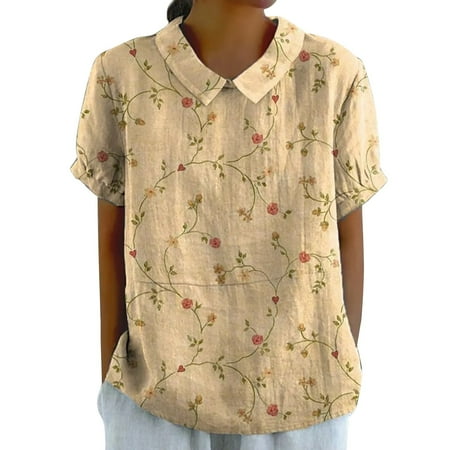 JAWAFANGE Day Prime Deals Today 2024 Womens Summer Tops Plus Size Womens Clothing Swim Cover Up For Women Western Outfit Bathing Suit Cover Up For Women Button Up Shirt Linen Button Down Shirt Women