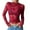 #0011-Wine, variant on Women's Lace Pullover Undershirt Crochet Cutout Long Sleeve Top