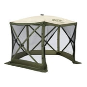 CLAM Quick-Set 9 x 9 Ft Venture Portable Outdoor Canopy Shelter, Green/Tan