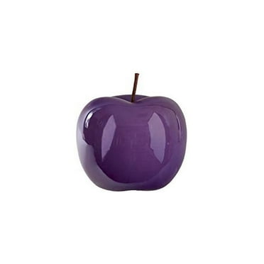 Urban Trends Collection 44346 Ceramic Apple Figurine Pearlescent Purple - Small