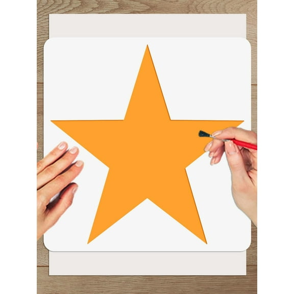 2Pcs Star Painting Stencil Reusable Plastic Stencils Crafts Drawing Templates for Wall Home Decor Card Scrapbook Canvas Drawing Holiday Ornament 300x300mm
