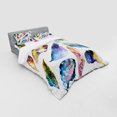 thumbnail image 3 of Ambesonne Tribal Bedding Set 3 Pcs, Ornate Feather, Twin XL, Multicolor, 3 of 3