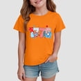 thumbnail image 2 of WUANDIXFA Kid Shirts Usa 250th Anniversary Shirt Patriotic T Shirts for Kids Girls July 4th Tops 5-6 Years,Orange, 2 of 4
