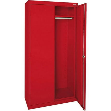 Elite Series Wardrobe Cabinet with Adjustable Shelf, 46"W x 24"D x 72"H, Red