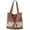 Brown, variant on LAVA Women Multi-pocket Canvas Handbags Fashion Shoulder Bags Tote Purses Travel Bag Navy Blue