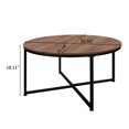 thumbnail image 3 of Round Coffee Table Kitchen Dining Table Modern Leisure Tea Table Office Conference Pedestal Desk Computer Study Desk, Brown, 3 of 7