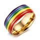 thumbnail image 5 of Anillo de acero inoxidable con bandera de arcoíris, anillo de arcoíris, anillo de titanio, pulsera, 5 of 5