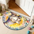 thumbnail image 4 of Uuiauoio Half Round Door Mat Easter Holiday Egg Rabbit Half Moon Rug Washable Half Circle Area Rugs Indoor Entrance Non Slip Semi Circle Bathroom Rugs Floor Carpet for Kithen Bedroom Decorative Gift, 4 of 6