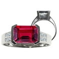 thumbnail image 2 of Tommaso Design� Octagon Cut 9x7mm Created Ruby Ring, 2 of 9