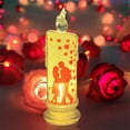 thumbnail image 5 of Matoen Flameless Flickering Valentine's Day Candles, LED Battery Operated Fake Pillar Love Decals Candles for Mother's Day, Thanksgiving Day, Anniversary, 5 of 6