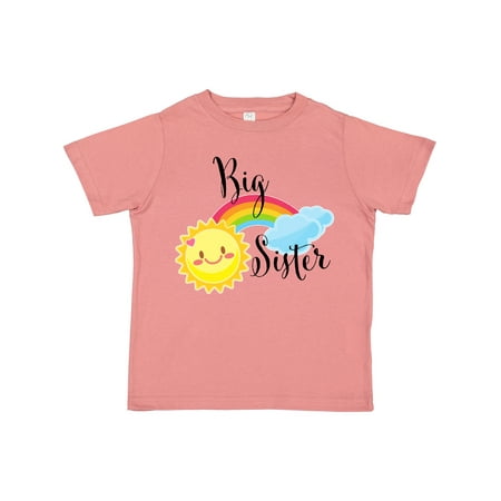 

Inktastic Big Sister- Sun and Rainbow Gift Toddler Toddler Girl T-Shirt
