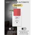 thumbnail image 2 of Night Lights Auto Sensor Red Moroccan Stripes Plug-in LED Nightlights Lamp Dusk to Dawn for Living Room, Bedroom, Bathroom, Hallway, Stairways Home Wall Decor, Geometric Floral Night Light, 2 of 9