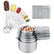 thumbnail image 1 of Juego De Tazas Y Cucharas Medidoras Ejoyous Acero Inoxidable 304 13 Piezas Medición De Cocina, 1 of 8