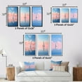 thumbnail image 4 of Designart "Sailboat Tranquility with Pastel Sunset Reflection II" Boat Wall Art Set Of 3 - Modern Pink Gallery Wall Set For Home Decor, 4 of 6