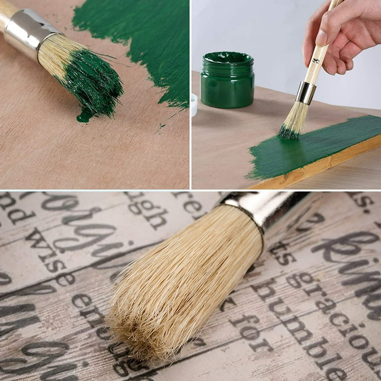 SUPVOX Artist Brushes Barbecue White Binders Chalk Wax Brush Milk Paint  Brush Wood Furniture Paint Brushes Stencils Brush White Chalk Markers  Bristle