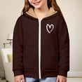 thumbnail image 7 of Coerni Boys Girls Cute Heart Hoodies Zip Up Fleece Lined Sweatshirt Hooded Cozy Preppy Sweater Teen Classic Long Sleeve Clothes, 7 of 7