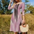 thumbnail image 4 of Pink Brown Abstract Paint Strokes Dress Summer Dresses Woman Street Style Big Size Casual Dress, 4 of 9