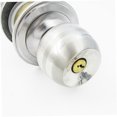 thumbnail image 3 of HINTRMENT 1Set Silver Round Door Knob Lock for Property Owners with Keyed Entry and Security 5x3x3in, 3 of 8