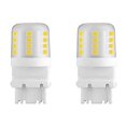 thumbnail image 2 of Makergroup S8 3156 Ampoules LED à Base en Coin 12VAC/DC Basse Tension Résistantes à l'Eau pour Éclairage de Paysage Extérieur Chemin Terrasse Marchepied, Lumières d'Allée 4W Blanc Chaud 2700K-3000K Lot de 2, 2 of 4