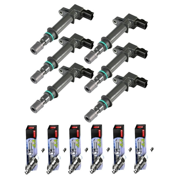 Set of 6 ISA Ignition Coils and 6 Spark Plug Compatible with 2002-2008 Dodge Ram 1500 3.7L V6 Replacement for UF270 C1231