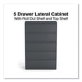 thumbnail image 3 of Alera Lateral File, 5 Legal/Letter/A4/A5-Size File Drawers, Charcoal, 42" x 18.63" x 67.63", 3 of 7