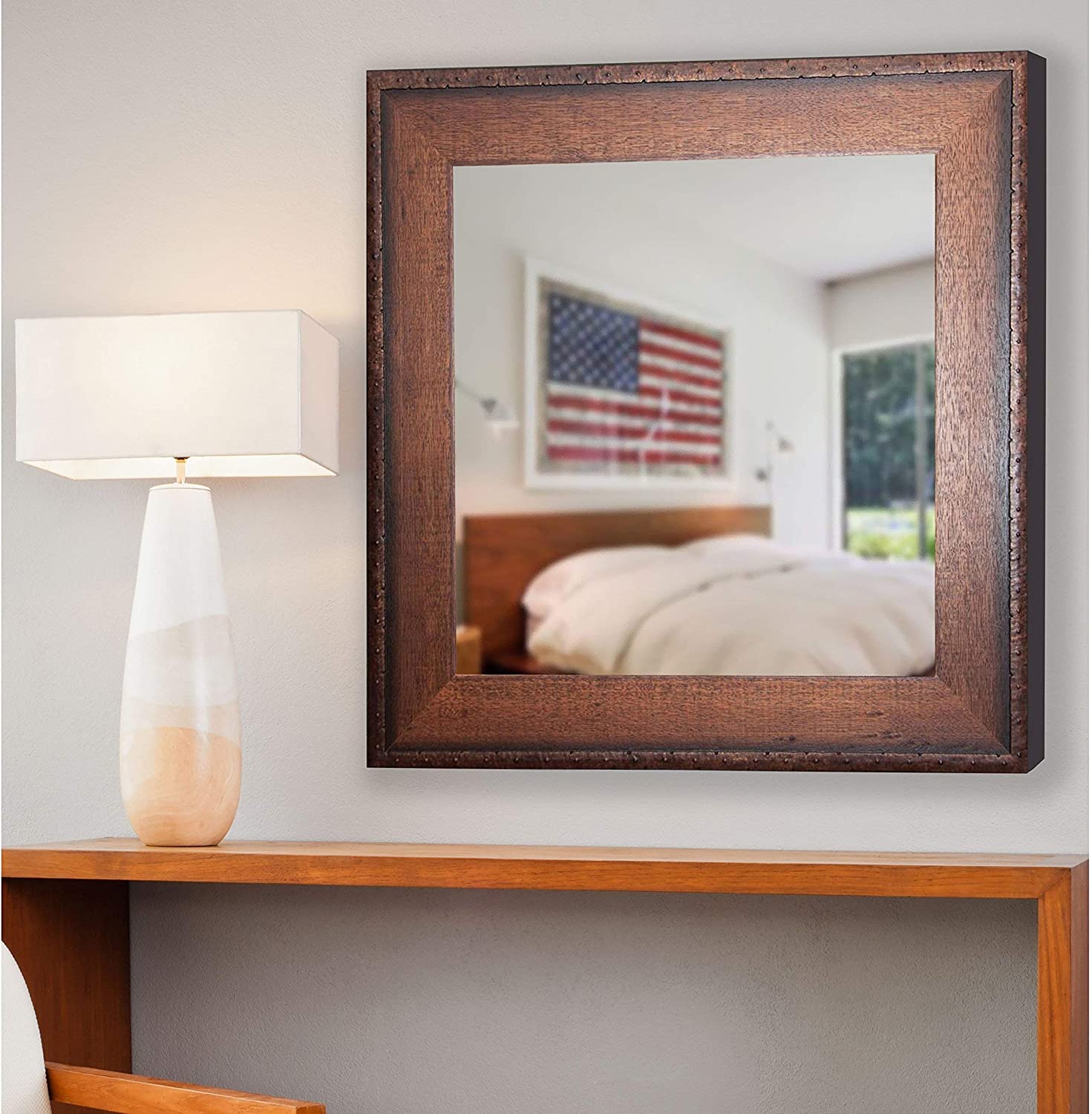 Rayne Mirrors Rayne Timber Estate Wall/ Vanity Mirror - Walnut