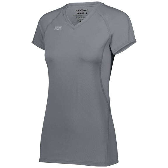 Girls TruHit Short Sleeve Jersey - S / GRAPHITE by HIGH FIVE