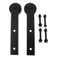 thumbnail image 2 of Percha de repuesto de hardware de rodillo de puerta de de granero deslizante de material acero negro de 2 piezas mi BLESIY Rodillos para puertas corredizas, 2 of 8
