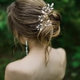 thumbnail image 3 of Elegant Hair Pins for Bridal and Western Couture Statement Barrettes for Weddings and Photoshoots,2.36×2.52inch,White, 3 of 9
