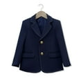 thumbnail image 2 of Atogsazn Toddler Boys Long Sleeve Blazer Casual Button Up Suit School Lightweight Cotton Outerwear Tops 09-Blue 5-6 Years Fashion, 2 of 6
