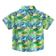 thumbnail image 4 of TIREOW Boys Hawaiian Shirt Kids Short Sleeved Button Down Casual Shirts Summer Thin Beach Shirts Camp Lapel Tops, 4 of 9