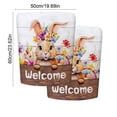 thumbnail image 3 of QuanTara 2-Pack Easter Chair Covers 19.69x23.62in - Spring Themed Restaurant Chair Back Covers, Washable Protective Slipcovers for Dining Chairs, Holiday Party & Home Decor Set of 2, 3 of 6