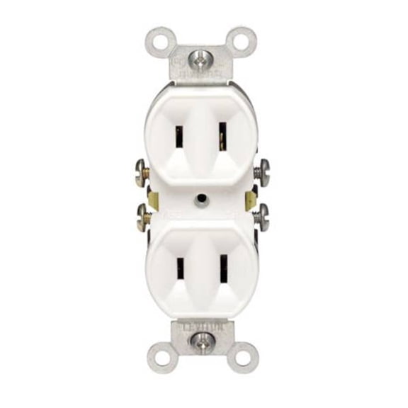 15A NongRound Wht Receptacle 008-00223-00W Leviton Mfg Receptacles and Switches