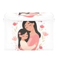 thumbnail image 2 of Foldable Fabric Storage Bin With Handle Collapsible Basket Box Storage With Lid Organizer Mother & Daughter Clipart, 2 of 7