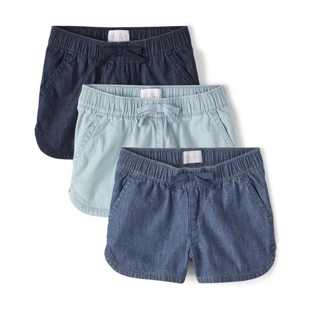Pantalones cortos The Children's Place de mezclilla sin cordones Rose Wash, talla 6