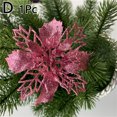 thumbnail image 3 of Christmas Flowers Powder Hollow Flower Christmas Decoration Xmas Tree Hanging Ornaments Garland Pendant New Year Home Decor, 3 of 5