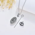 thumbnail image 2 of Personalized Custom Birth Flower Urn Necklace for Ashes S925 Sterling Silver 12 Month Pendant Cremation Jewelry for Ashes with w/Funnel Filler Memorial Keepsake Jewelry for Women, 2 of 6