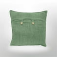 thumbnail image 2 of Denim Wash Muslin Pillow with Blanket stitch- Lush Green, 2 of 4