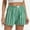 Green, variant on Women's Striped Wide Leg Shorts Casual Elastic Waist Shorts with Pocket