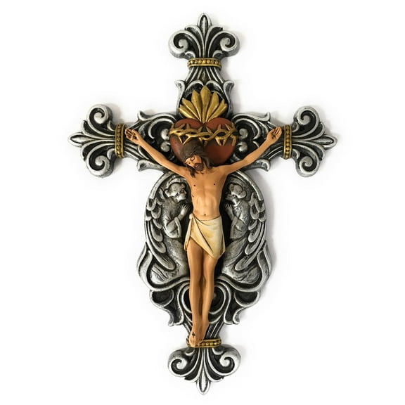 Sacred Heart Crucifix 10" By Calvary
