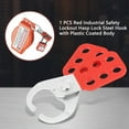 thumbnail image 4 of Eddwiin 1 PCS Red Industrial Safety Lockout Cerrojo Gancho de acero con cuerpo recubierto de plástico, 4 of 14