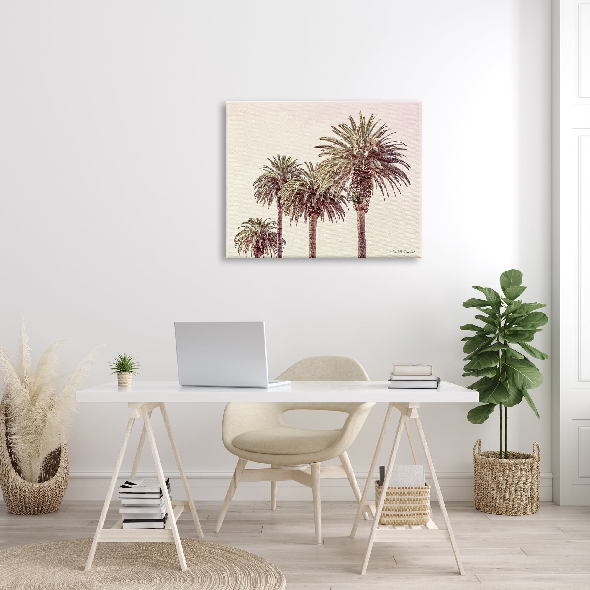 Stupell Industries Tropical Palm Trees Sun Bleached Summer Sky, 30 x 40, Design by Elizabeth Urquhart