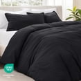 thumbnail image 6 of Bare Home Washed Duvet Cover Set - Ultra-Soft - Premium 1800 Collection - 3 Piece - King/Cal King, Black, 6 of 8